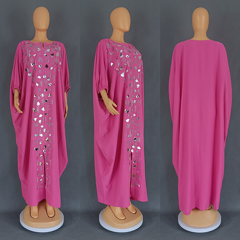 Hot Drill Patch Loose Dress