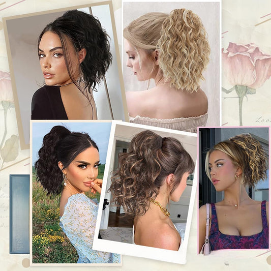 Water Wave Ponytail Hair Extension with Clip Drip Depot
