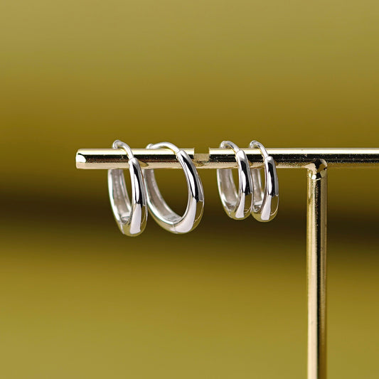 Stud hoop earrings