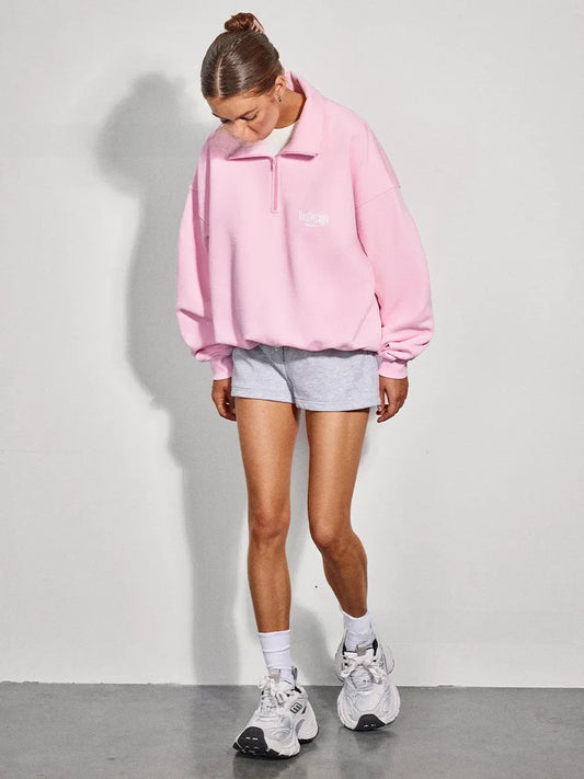 Letter Print Fleece Hooded Sweatshirt Drip Depot