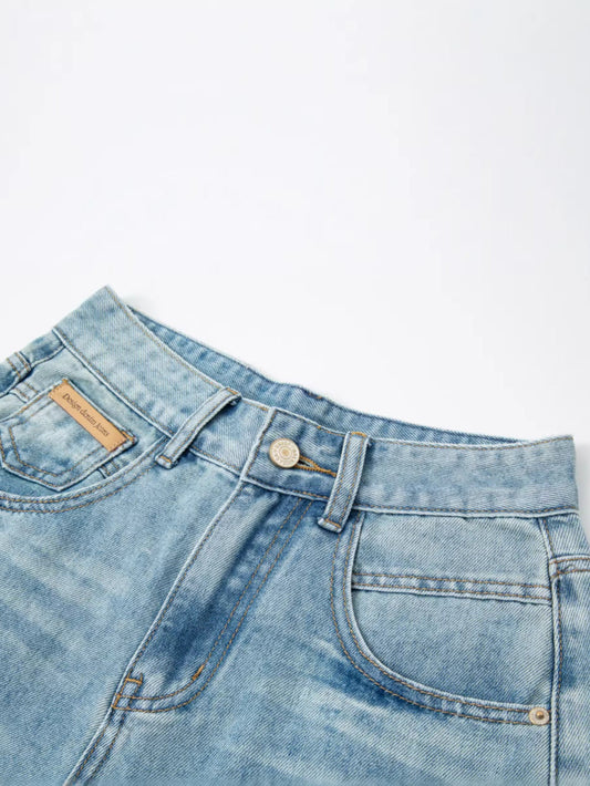 Casual Tencel Cropped Jeans Drip Depot