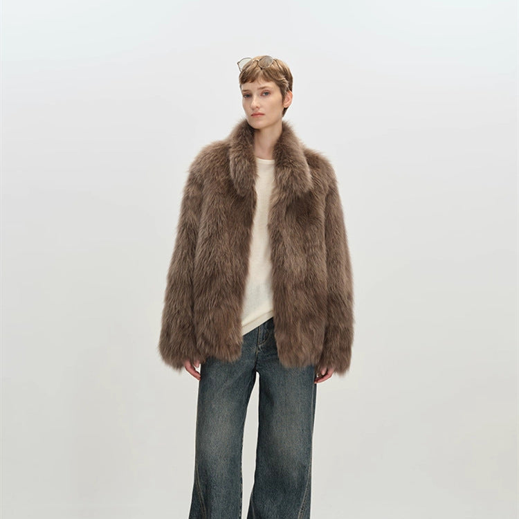 Mid-Length Imitation Fur Coat
