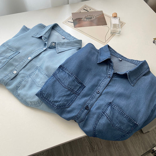 Retro Soft Cotton Lapel Shirt for Women