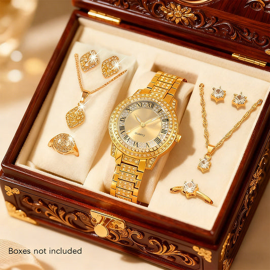 Diamond Accent Quartz Watch Set
