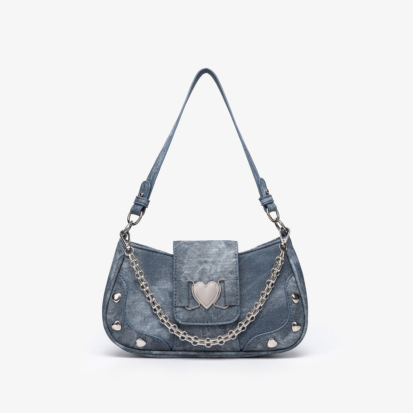 Heart Design Underarm Shoulder Bag
