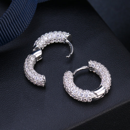 Fashion Zircon Circle Earrings