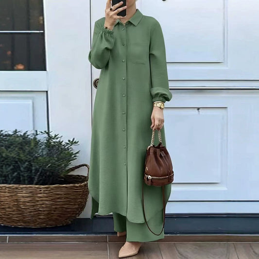 Two-Piece Shirt and Trousers Set
