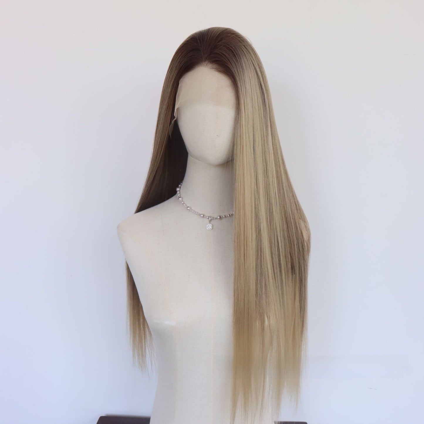 Synthetic Lace Front Wig with Heat-Resistant Fiber