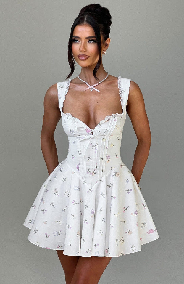 Floral Lace Tube Dress