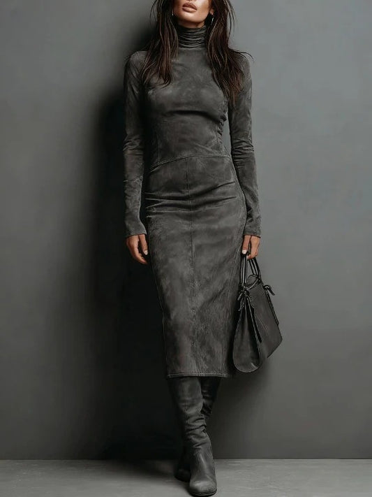 Long Sleeve Velvet Dress