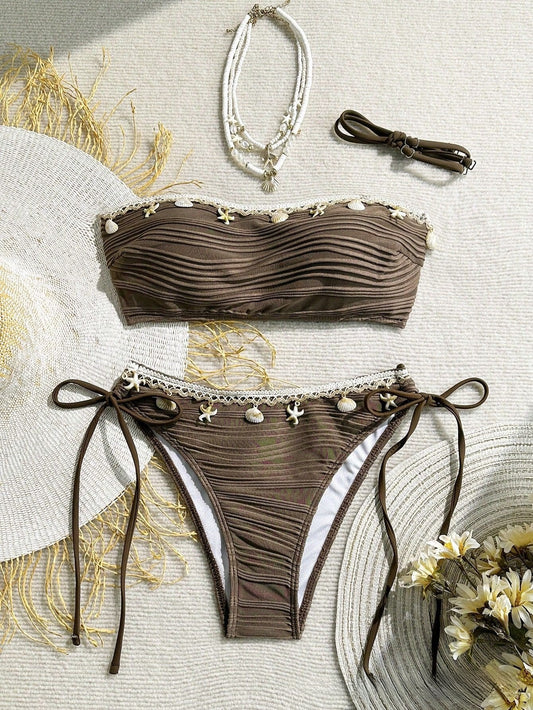 Strapless Shell Bikini Swimwear