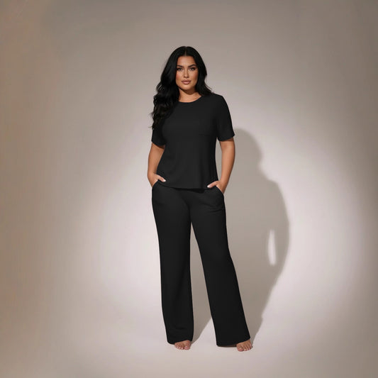 Textured Waffle Casual Set