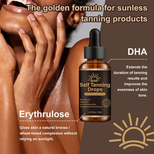 Lanemay Self-Tanning Drops 30ml Natural Glow for All Skin Types Drip Depot