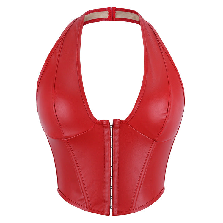Solid Color Fishbone Corset