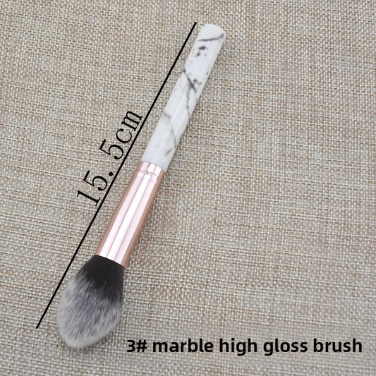 Marble Makeup Brush Pattern Flame Highlight Contour Blush Brush for Beginners