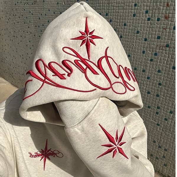 Embroidered Hooded Fleece Sweatshirt