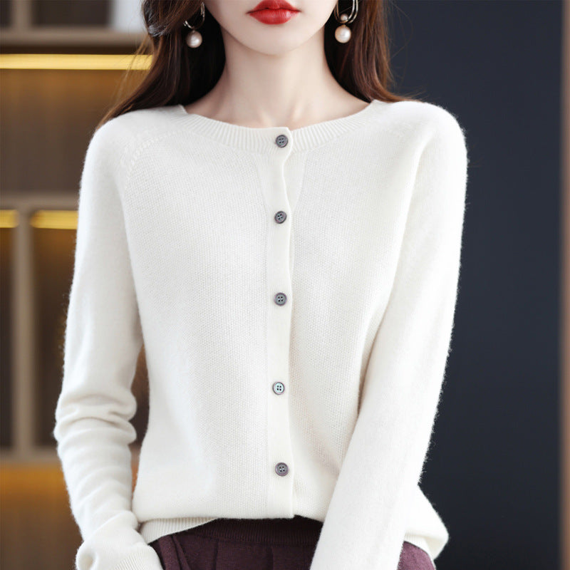 Womens Wool Blend Cardigan Sweater