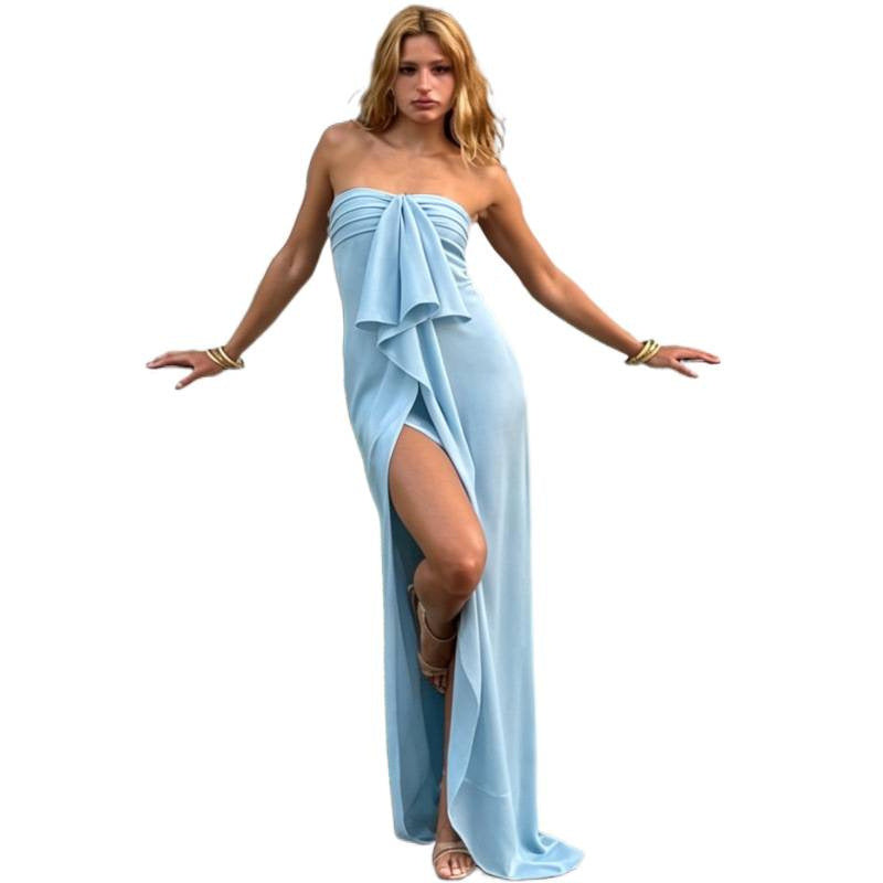 Elegant One-Shoulder Satin Dress