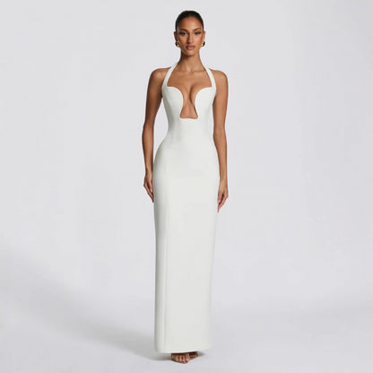 Halter Neck Wrap Dress