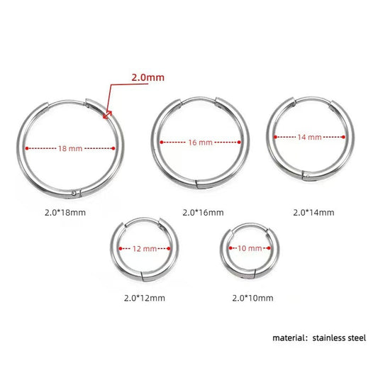Stainless Steel Electroplated Circle Earrings Drip Depot