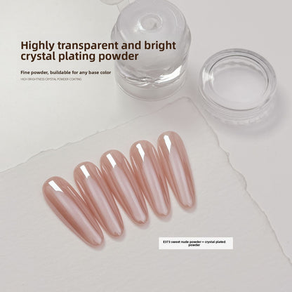High-transparency coated crystal powder for nail art salon use