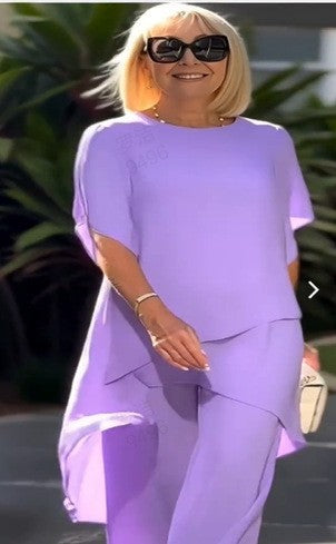 Elegant Chiffon Shirt and Pants Set