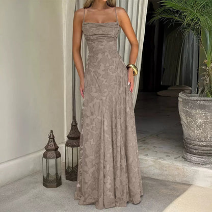 Elegant Lace Backless Evening Dress Drip Depot