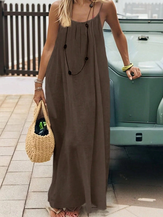 Strappy Backless Long Dress Drip Depot