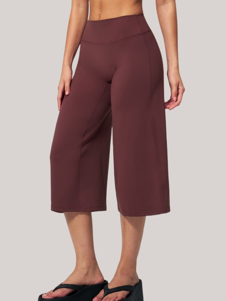 Summer Brushed Fleece Cropped Yoga Pants