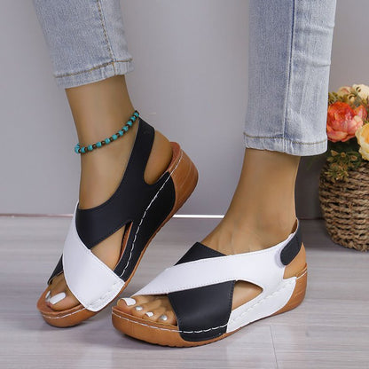 Roman Sandals Platform Thick Sole Casual Open-Toe Versatile Beach Sandals