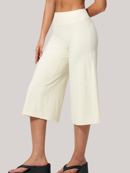 Summer Brushed Fleece Cropped Yoga Pants