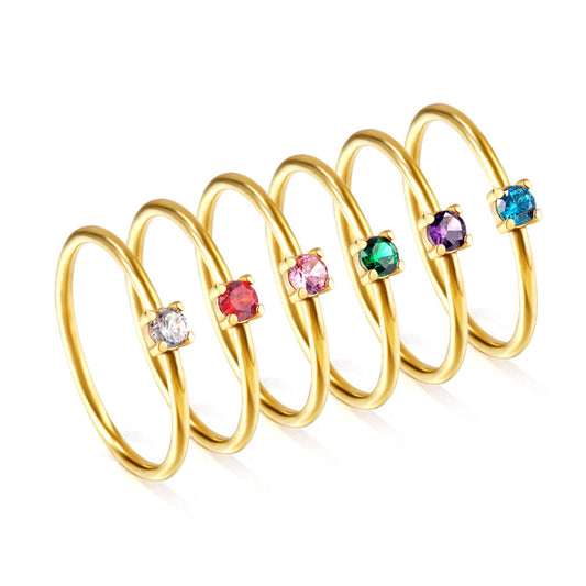 Zircon color-diamond ring Drip Depot