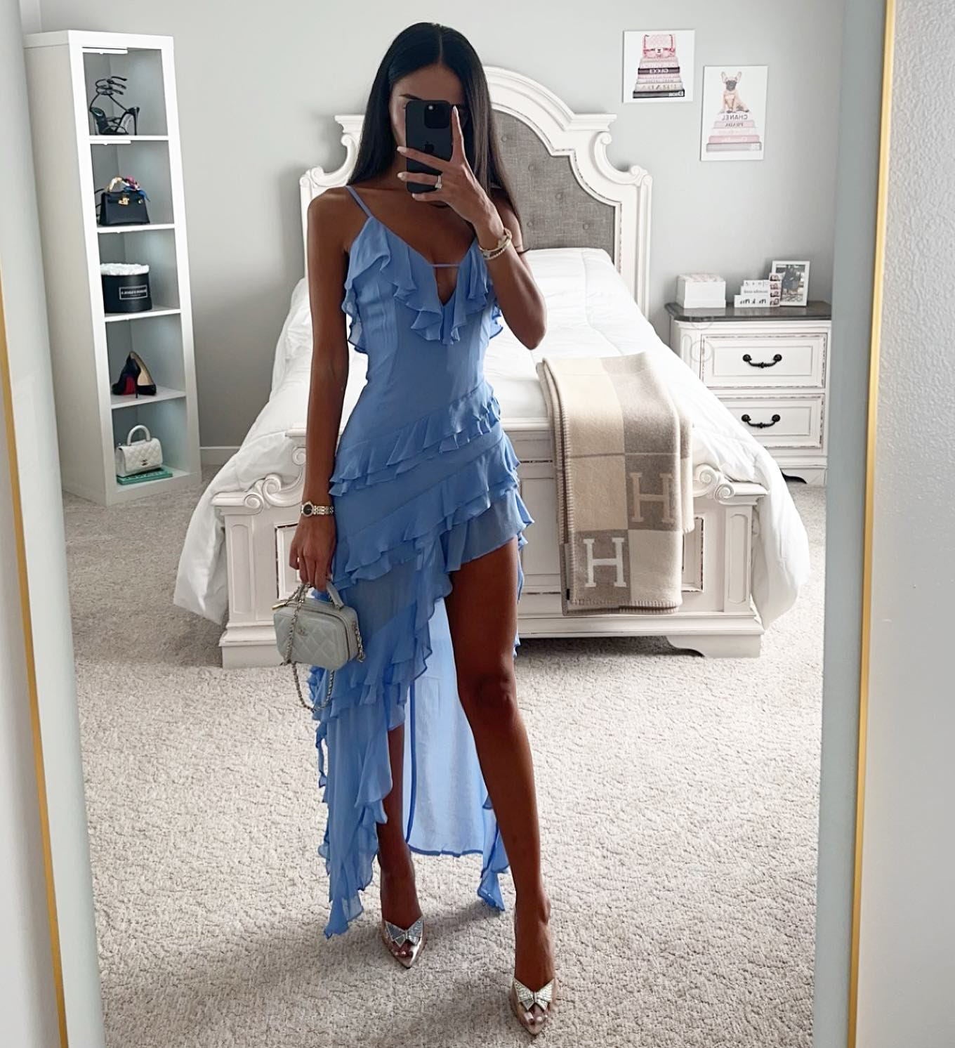 Sleeveless Ruffle Strap Dress