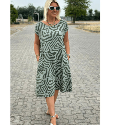 Bohemian Leopard Print Summer Dress