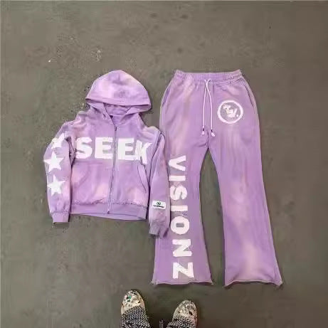 Hooded Pullover Sweatshirt Suit Drip Depot