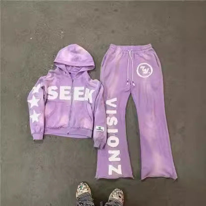 Hooded Pullover Sweatshirt Suit Drip Depot