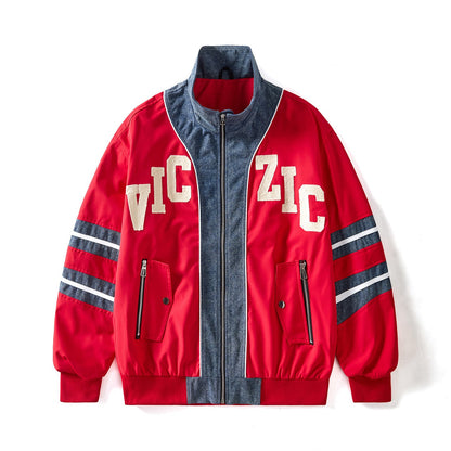 Casual Loose Fit Baseball Jacket Drip Depot