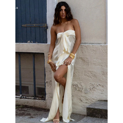 Elegant One-Shoulder Satin Dress