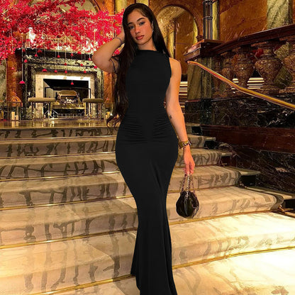 Slim Fit Pleated Dress
