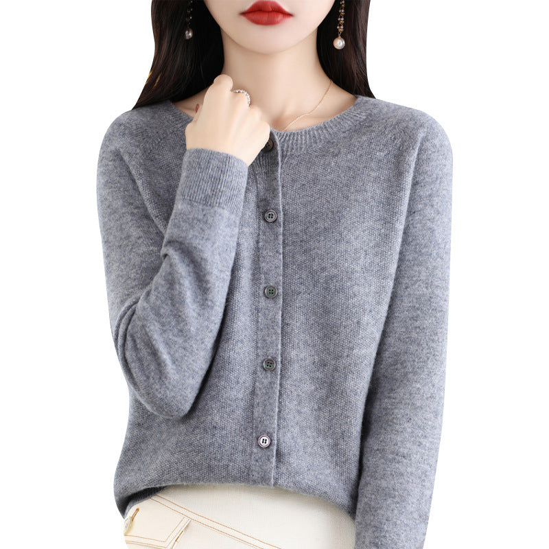 Womens Wool Blend Cardigan Sweater