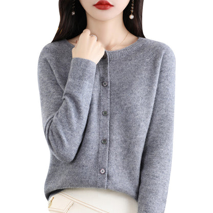 Womens Wool Blend Cardigan Sweater