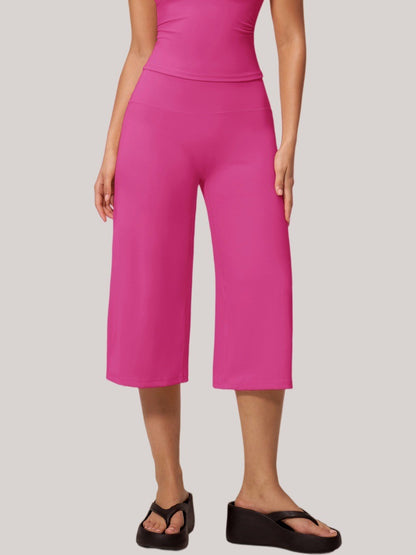 Summer Brushed Fleece Cropped Yoga Pants