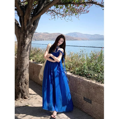 Klein Blue Suspender Dress