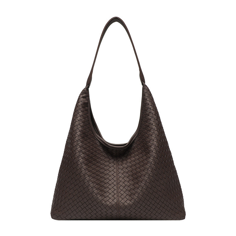 Retro Woven PU Leather Shoulder Bag