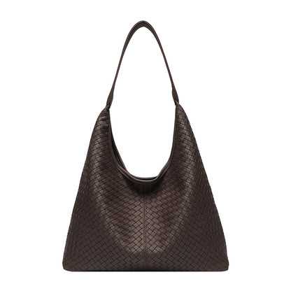 Retro Woven PU Leather Shoulder Bag