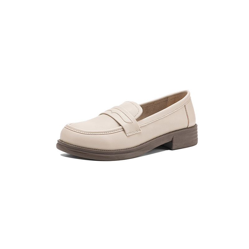 Round-Toe Thick-Soled Loafers