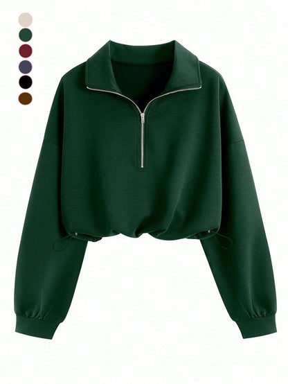 Half-Zip Fleece Sweatshirt