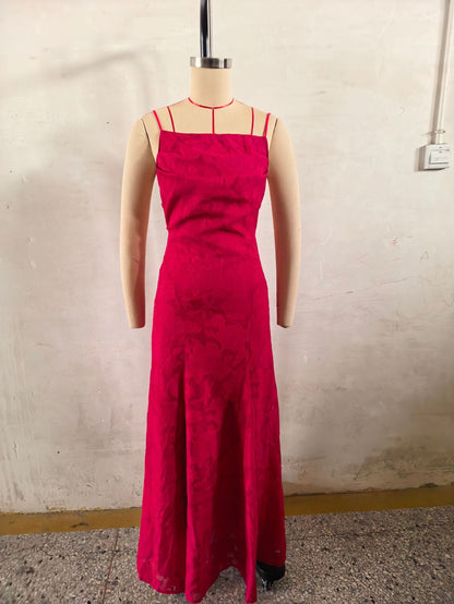 Elegant Lace Backless Evening Dress Drip Depot