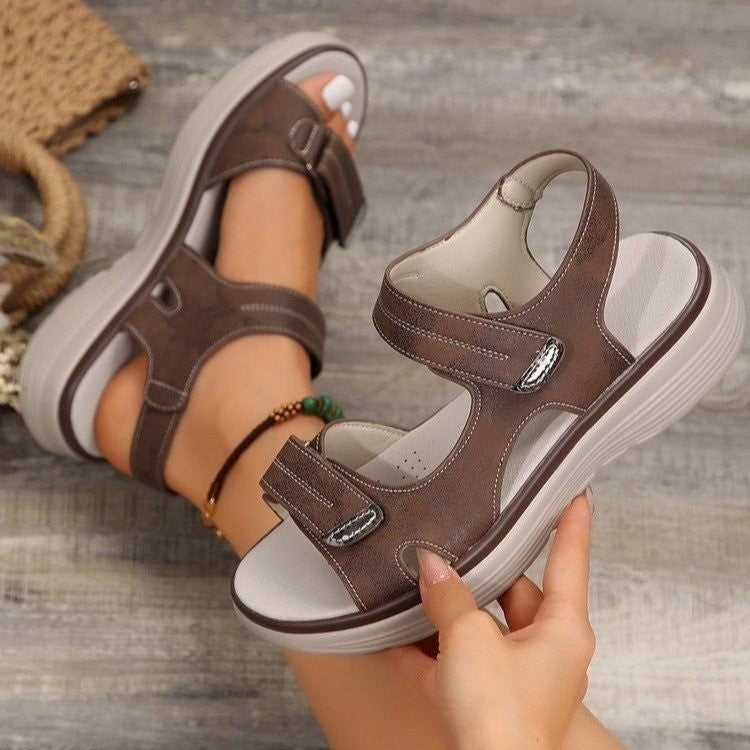 Velcro Wedge Sandals