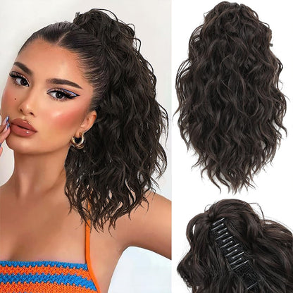 Water Wave Ponytail Hair Extension with Clip Drip Depot